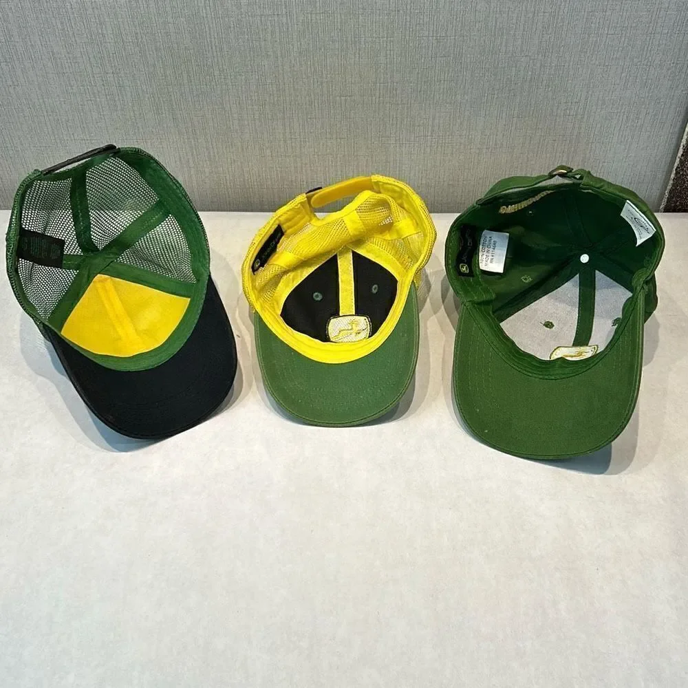 John Deere Kids Youth Toddler Hats Adjustable Snapback Mesh Trucker Set Lot of 3